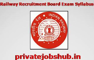 Railway Recruitment Board Exam Syllabus Railway Recruitment Board Exam Syllabus