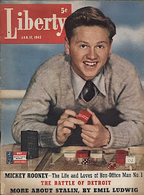 Liberty magazine featuring Mickey Rooney, 17 January 1942 worldwartwo.filminspector.com