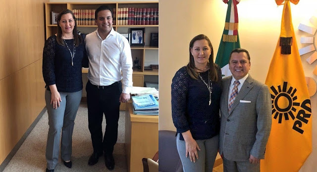 Martha Erika Alonso se reunió con presidentes nacionales del PAN y PRD