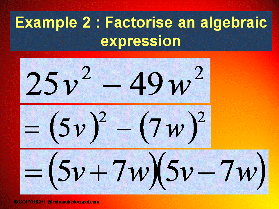 TIP BELAJAR MATEMATIK (TIPS FOR LEARNING MATHEMATICS) FACTORIZATION