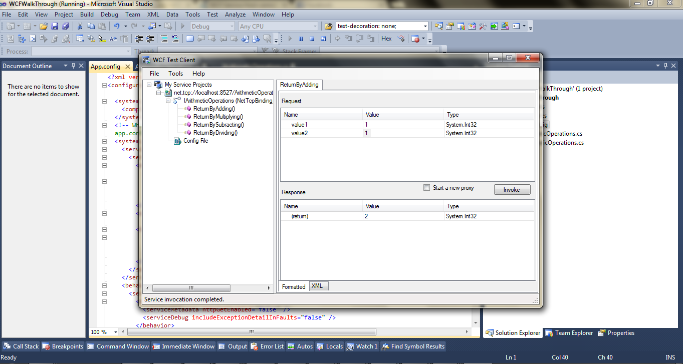 Ram Creatus - Recent Works: Walkthrough: Getting Started with WCF
