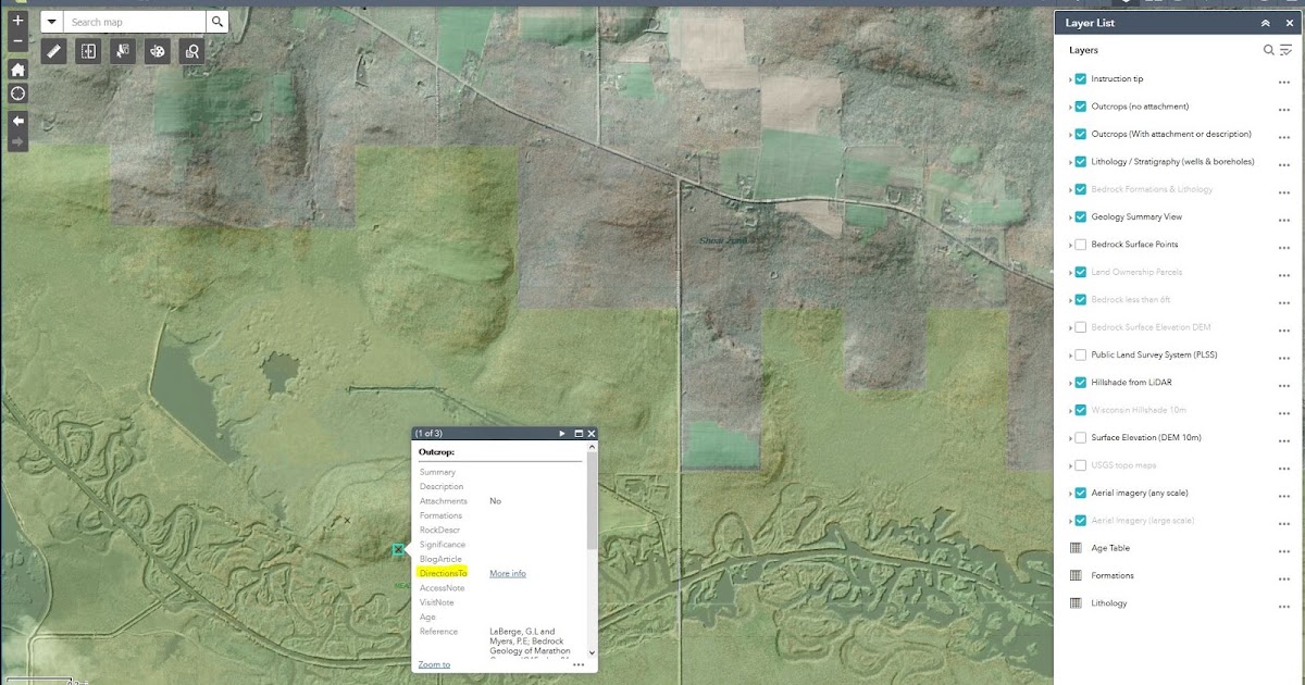 Wisconsin Geology The Wisconsin Geology GIS app Pretty maps, useful
