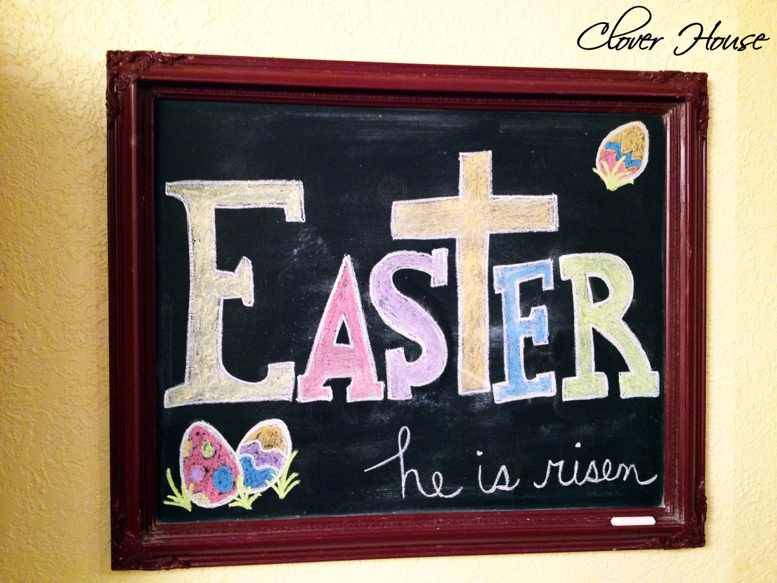 Clover House Chalkboard Art for Easter