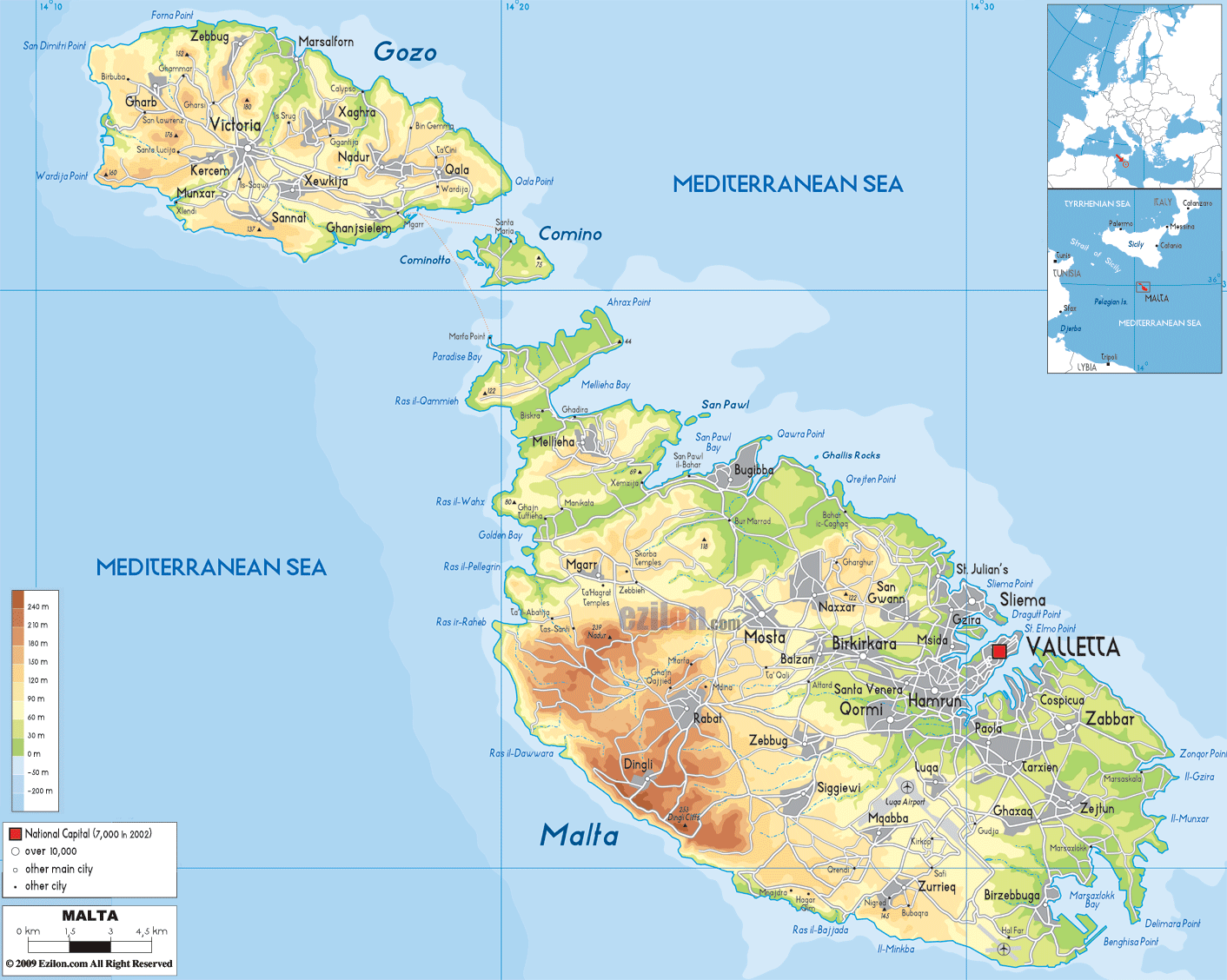 MALTA MAPAS GEOGRÁFICOS DE MALTA MALTA MAPAS GEOGRÁFICOS DE MALTA