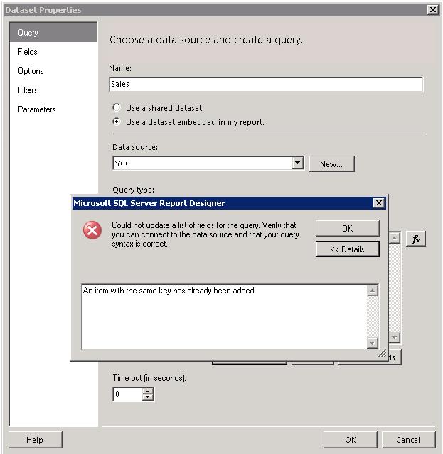 Faisal s Technical Blog Reporting Services Error An Item With The 