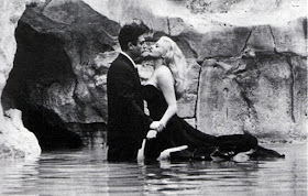Mastroianni's famous Trevi Fountain scene with Anita Ekberg in Federico Fellini's La dolce vita
