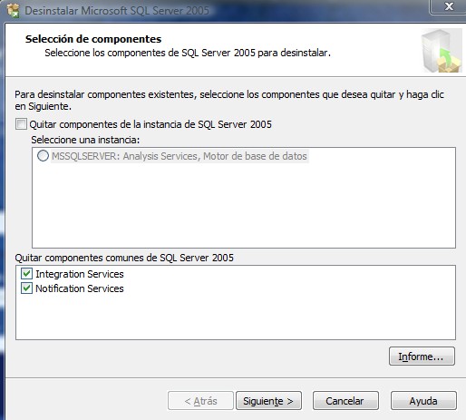 Gracias Internet Aun Esta Instalada Herramientas Del SQL Server 2005 