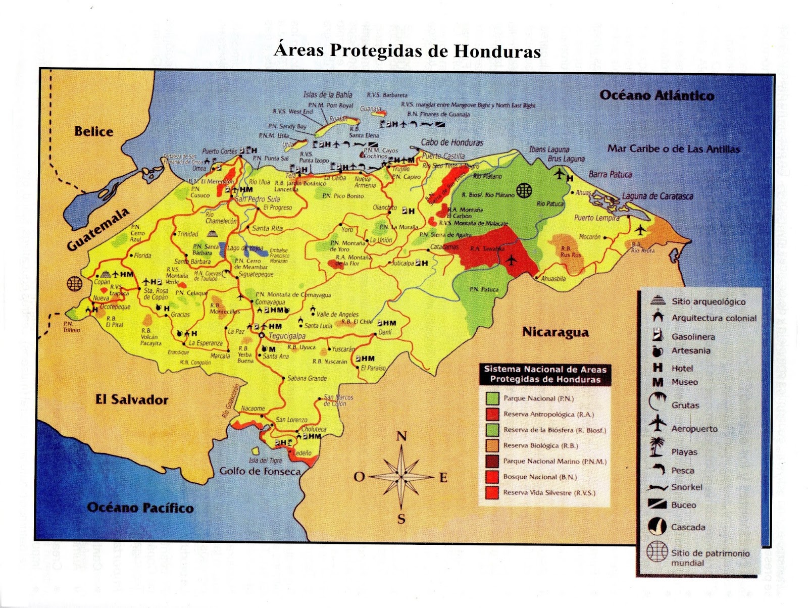 Mapa Fisico De Honduras Con Simbologia Mapa De Regiones De Honduras Images