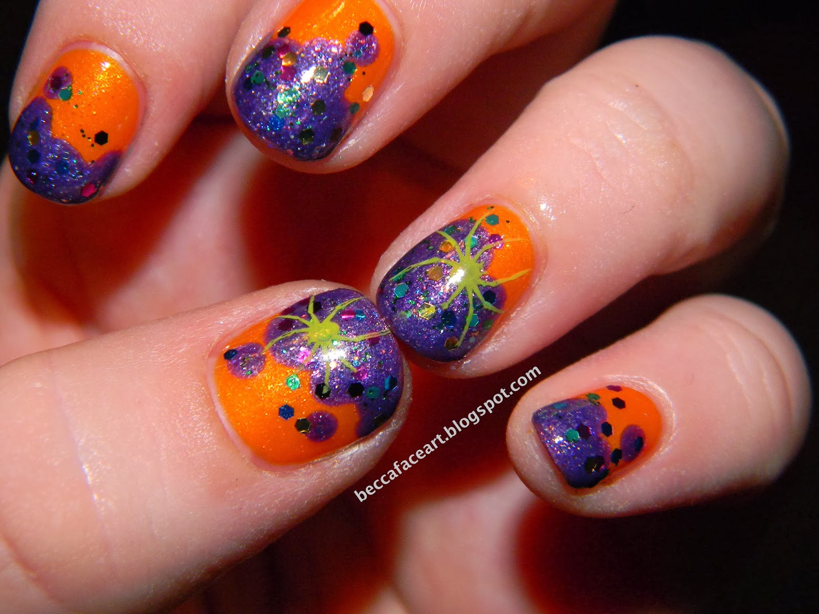 Becca Face Nail Art: Halloween Witch's Brew/Magic Slime Nails