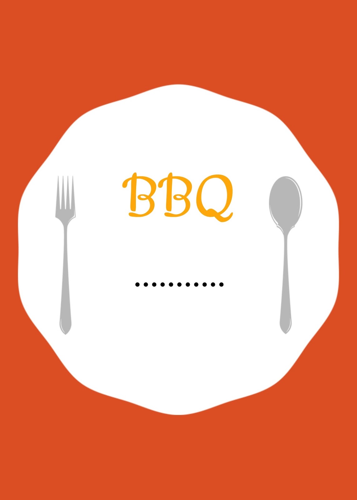 Print: A4 uitnodiging ( BBQ Party )