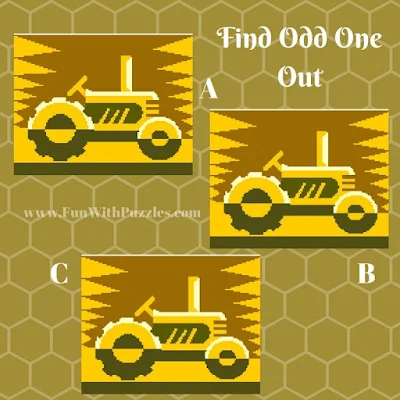 Odd One Out Picture Puzzle Tractor