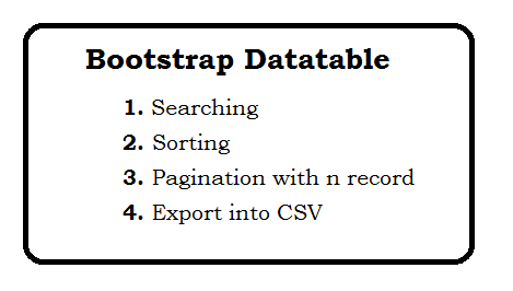 Bootstrap Datatable Example - Export into CSV