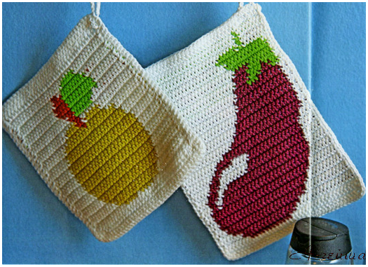 Interesting ideas for decor: potholder. прихватка.