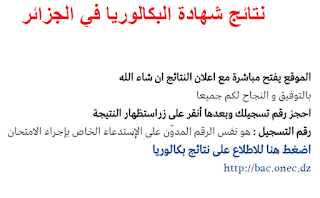 نتائج شهادة البكالوريا في الجزائر نتائج شهادة البكالوريا في الجزائر 2018