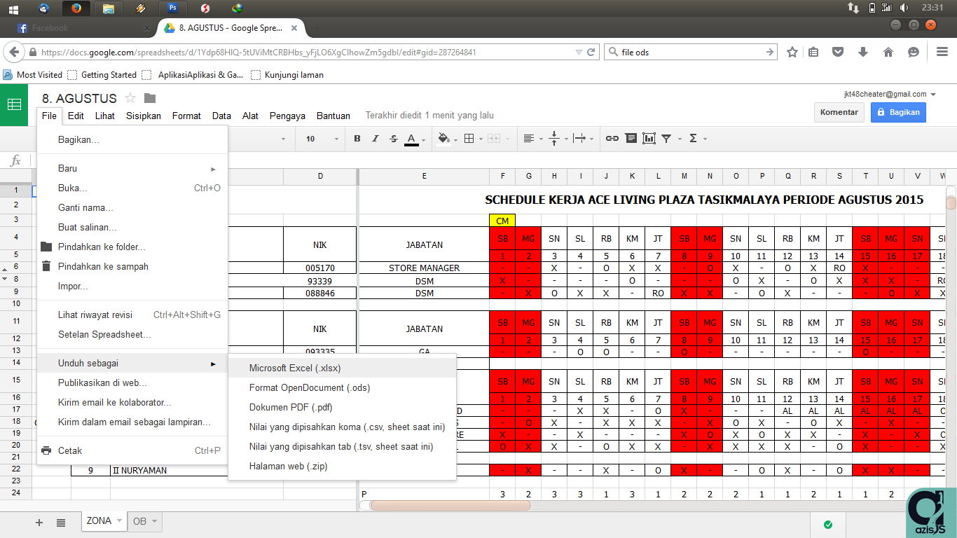 Cara membuka file ODS dengan Microsoft Excel serta penjelasan File ODS