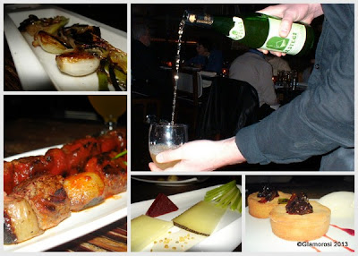 Dishes from the Basque cider dinner at Tinto, owned by Chef Jose Garces. Photos by Glamorosi