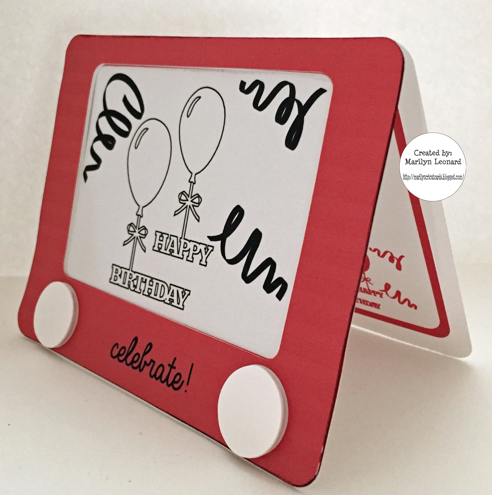  Marilyn's Cricut Cards EtchaSketch Card