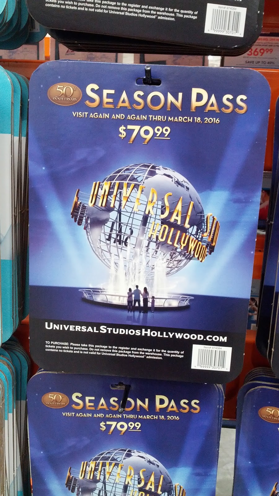 Universal Studios Hollywood 2015 Season Pass Costco 