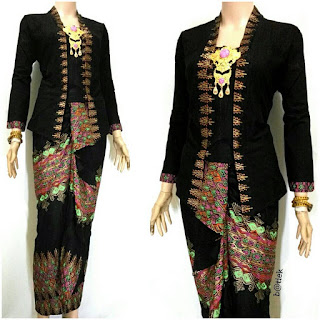 Rok dan Blouse Batik Anisa motif prada hitam