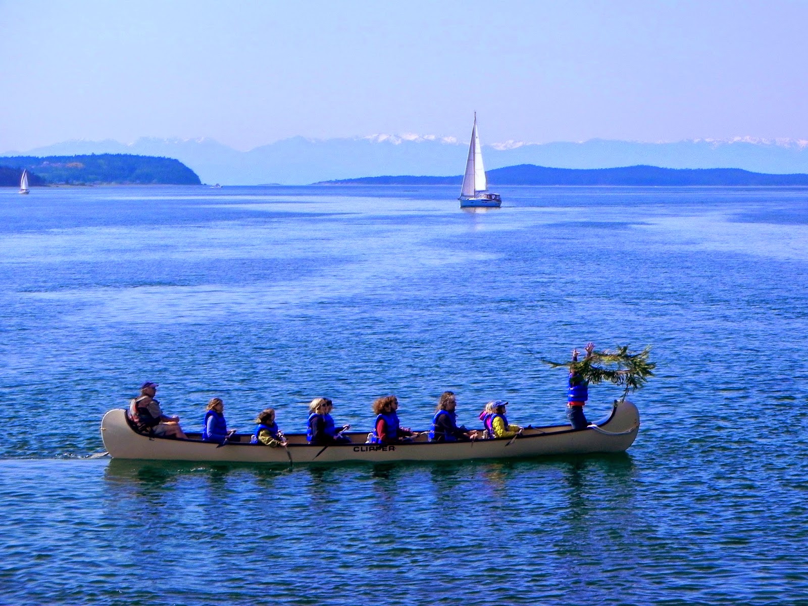 Canoe Island French Camp ARRIVAL OF NEW VOYAGEUR CANOE TO CANOE ISLAND