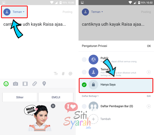 cara menyembunyikan timeline kita di line