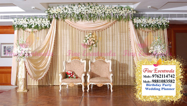 Wedding Reception Engagement Stage Flower Decoration Services Providers in Pune Mobile :- 9762114742