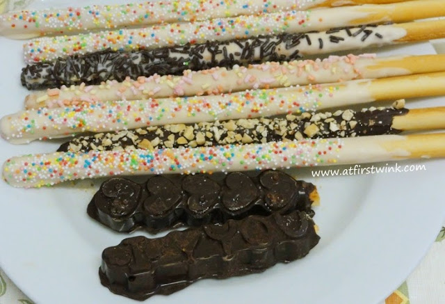 home-made chocolate sticks