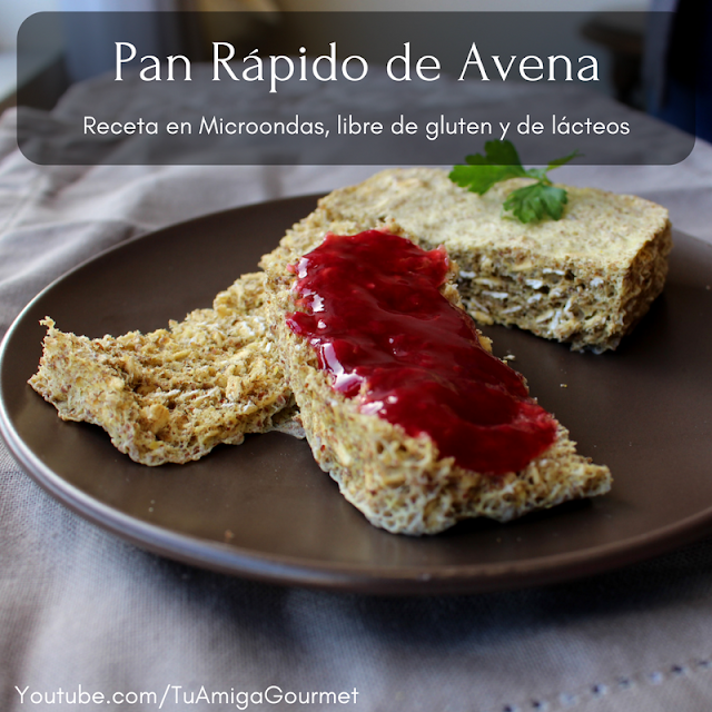 Cómo hacer un pan rápido de Avena. Receta en microondas