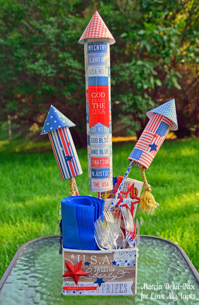 One Scrap at a Time Fourth of July Picnic Caddy Love My Tapes
