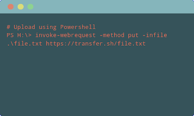 Unggah menggunakan powershell