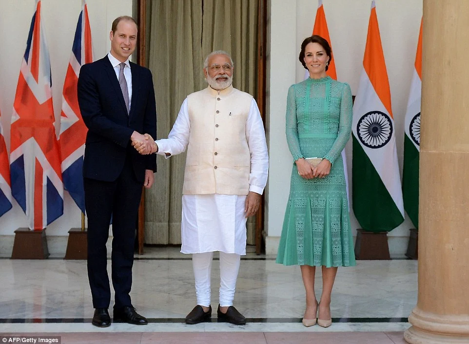 The Duke and Duchess of Cambridge met with the India Prime Minister in Delhi