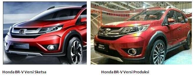 Honda BR-V Sketch vs Honda BR-V production version