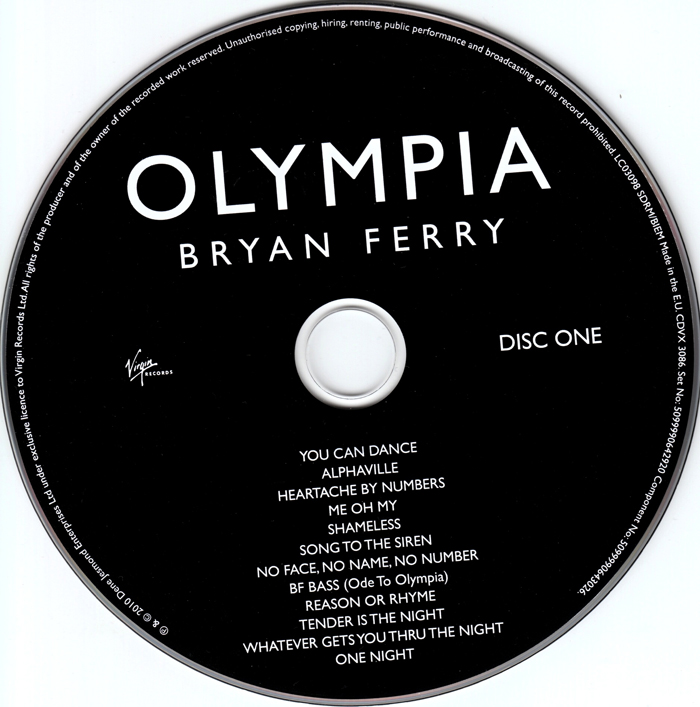 Брайан ферри slave to love. DVD Bryan Ferry. Olympia Брайан Ферри. Bryan Ferry Olympia 2010. Bryan Ferry CD.