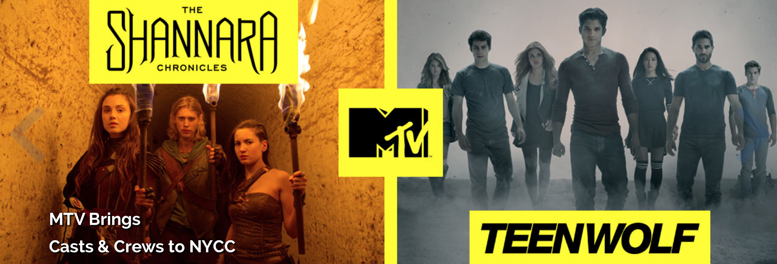 Teen Wolf and The Shannara Chronicles Attending NYCC 2015