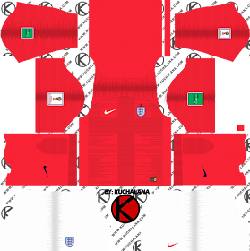 England 2018 World Cup Kit -  Dream League Soccer Kits