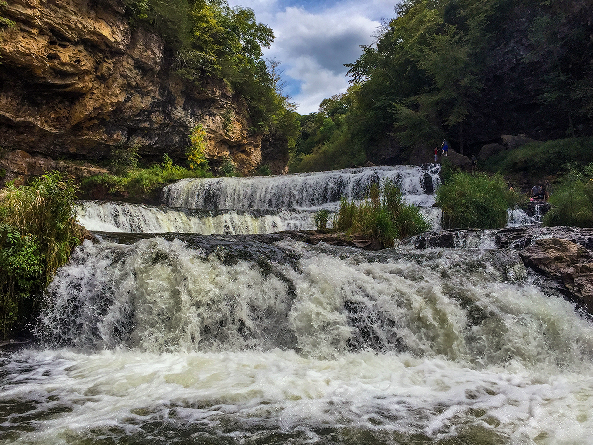 Wisconsin Explorer Hiking to Willow River Falls in Hudson WI
