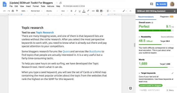SEMrush SEO Writing Assistant SEMrush SEO Writing Assistant