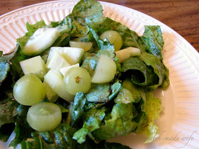 healthy dijon-mustard vinaigrette and salad