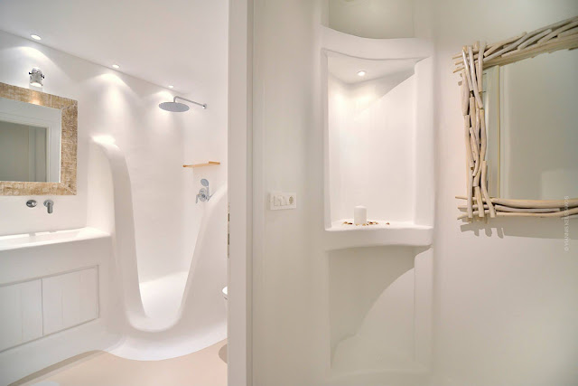 Casa minimalista mas super confortável Mykonos. Achados de Decoração