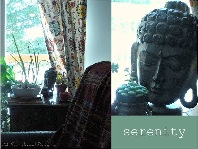 Buddha, calm, serene meditation corner, serene reading nook