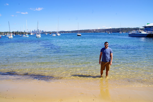 Dan paddling in Watsons Bay
