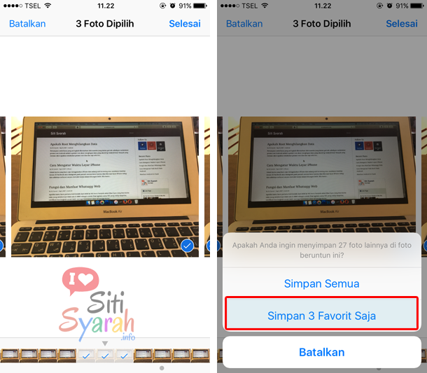 cara melihat burst photo di iPhone
