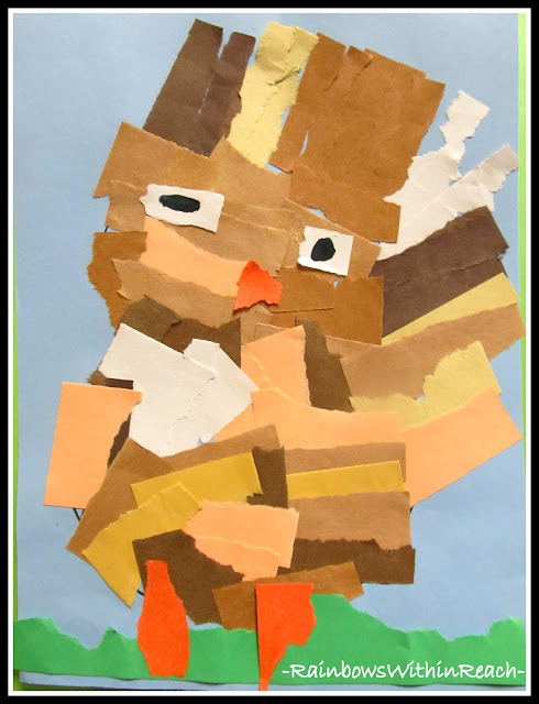 photo of: Torn Paper Owl Project in Kindergarten via RainbowsWithinReach