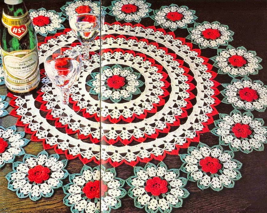Carpeta circular al crochet