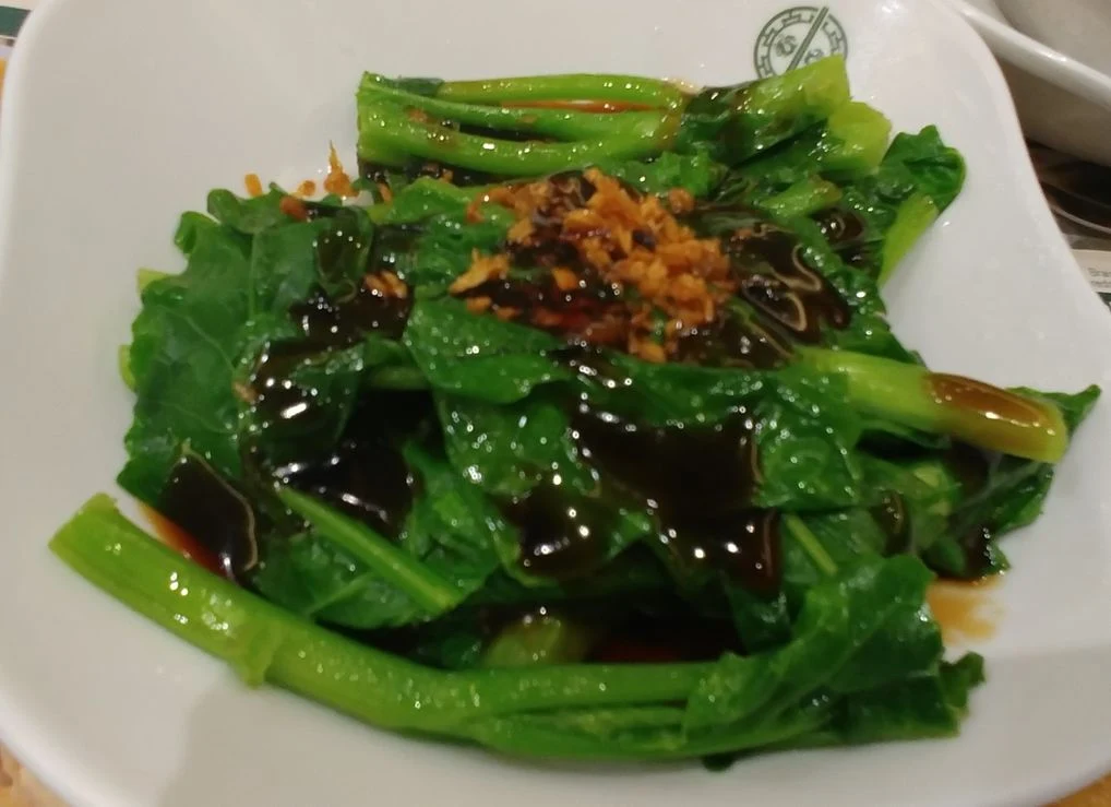 Tim Ho Wan steamed fresh vegetables with oyster sauce