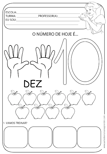 Atividade pronta - Numeral 10 - Diy Artes e Mimos