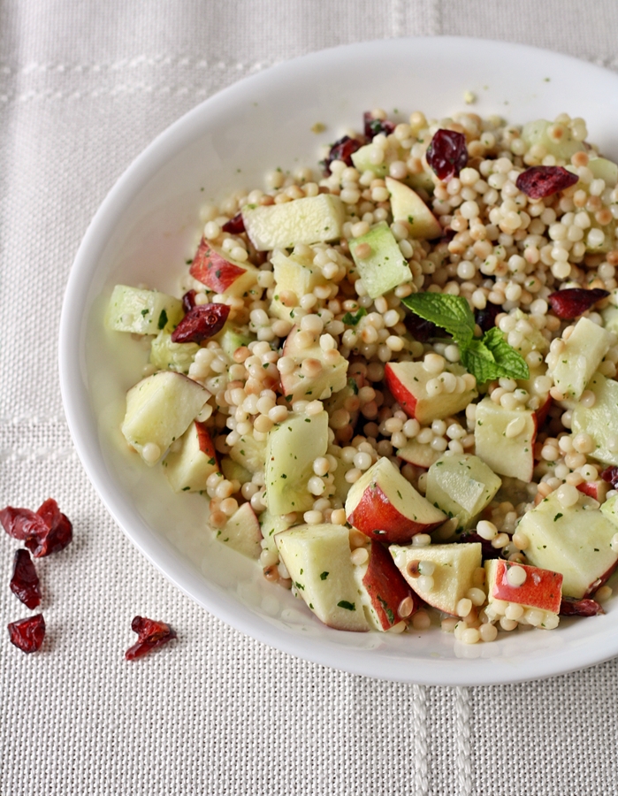 Versatile Vegetarian Kitchen Toasted Couscous Salad (with spicy yogurt