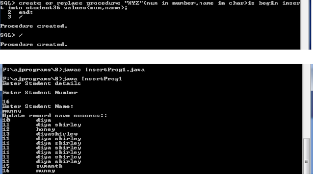 SWAPNA MEDIKONDA: program to execute a stored procedure in the database ...