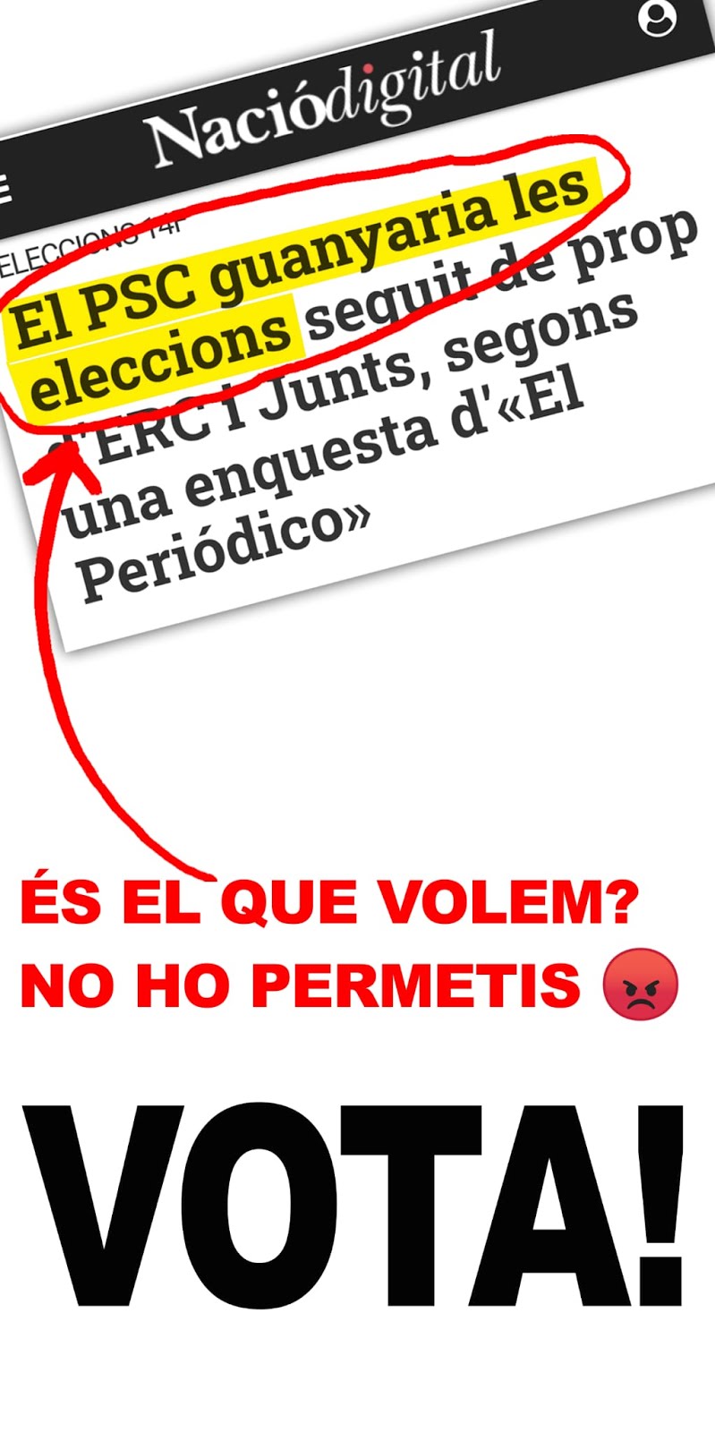 És el que volem? No ho permetis!