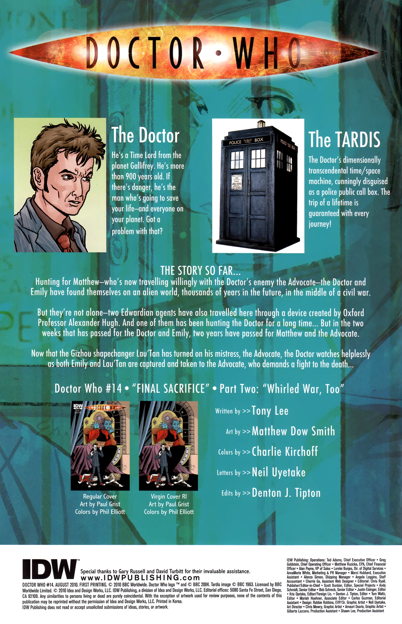 Read online Doctor Who (2009) comic -  Issue #14 - 2